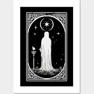 Hermit Tarot Card Astrology Occult Mystical Posters and Art